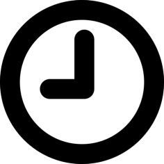Clock Of Circular Shape Outline Contour Svg Vector, Free Vectors File
